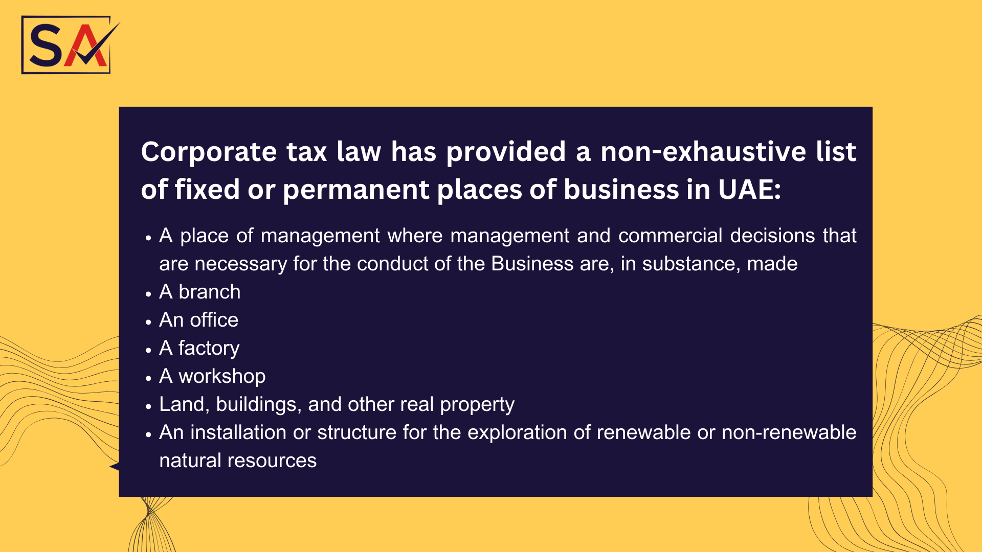 The UAE Ministry of Finance has released a guidance on the corporate tax law and implementing decisions on Non-Resident individuals or entities but have a source of income in UAE. Residency Criteria A person is a resident person if they conduct business in UAE or is incorporated or otherwise established or recognized in the UAE or is effectively managed in the UAE. As per the Cabinet Decision No. 85 of 2022 an individual is considered a resident person if – 1. If he has been physically present in UAE for a period of 183 days within 12 consecutive months. 2. If he is UAE national and holds valid Residence Permit in UAE and meets the followings conditions – a. Permanent Place of Residence in the UAE. b. An employment or Business in the UAE